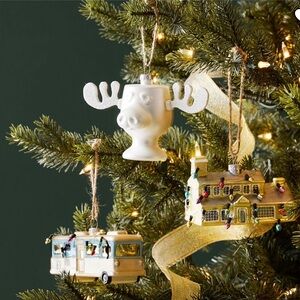 NIB National Lampoon's Christmas Vacation Ornament Set of 3 by Pottery Barn